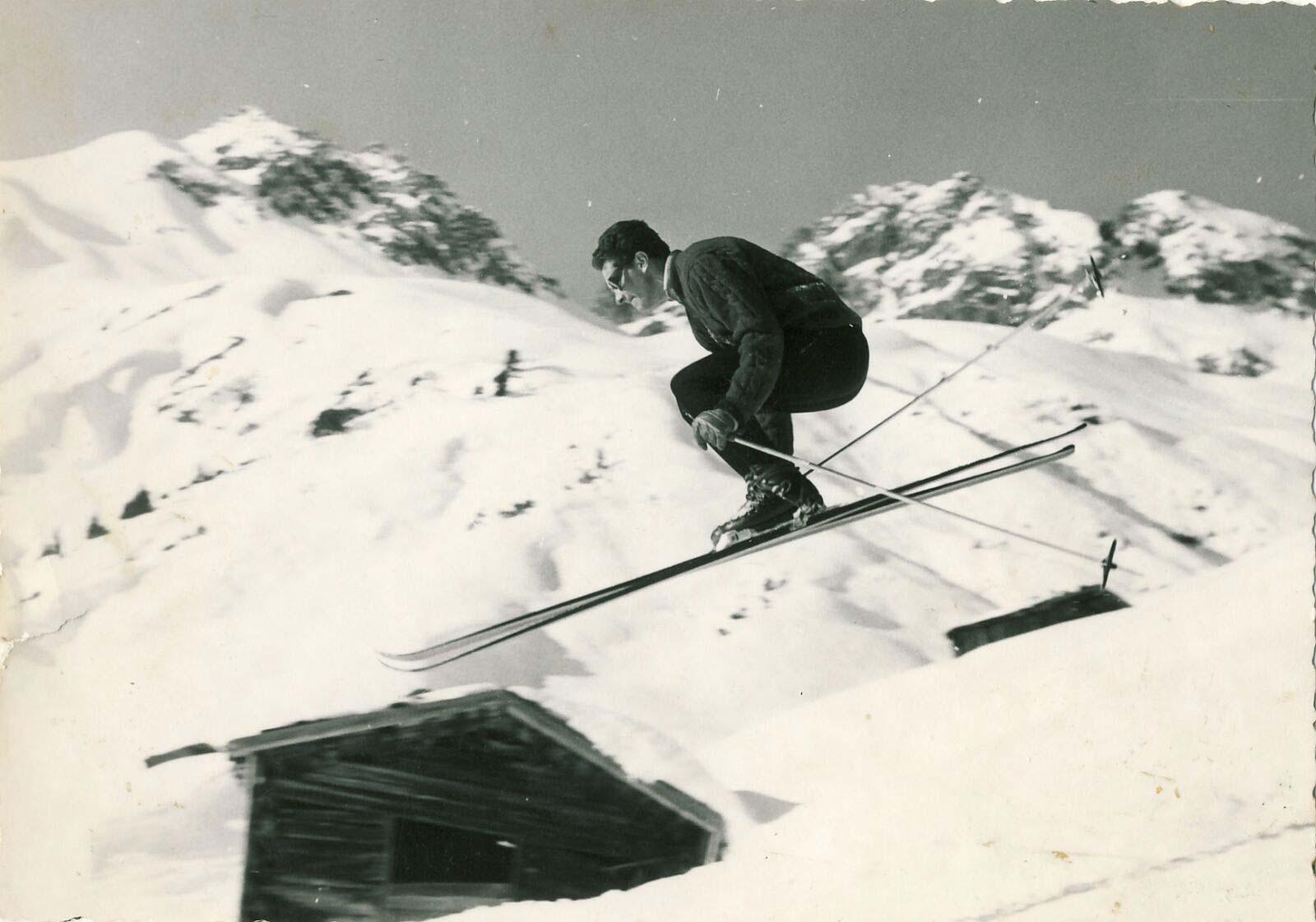 Skifahrer Nostalgie